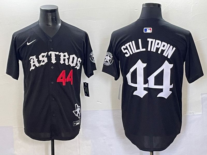 Men 2025 Houston Astros 44 Still Tippin Black Seven generations Joint Name Nike MLB Jersey style 6